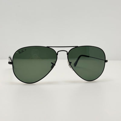 Ray Ban Sunglasses RB 3025 W3361 Aviator Large Metal Black Polarized 58-14-135