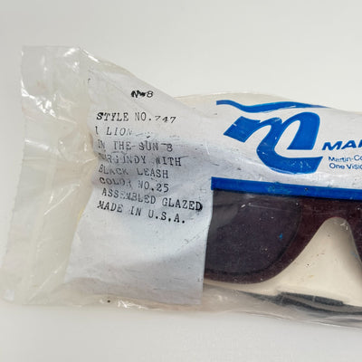 Martin-Copeland Sunglasses Lion In The Sun Style 747 Burgundy Black Color 25 N8