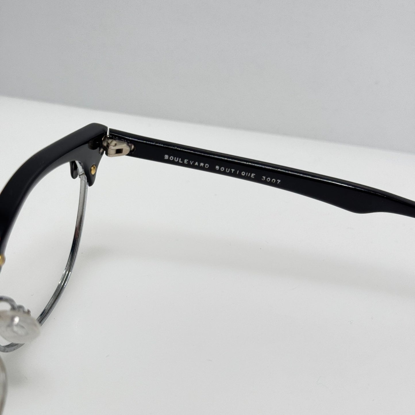 Boulevard Boutique Eye Glasses Eyeglasses Frames 3007 Silver Black 56-18-145