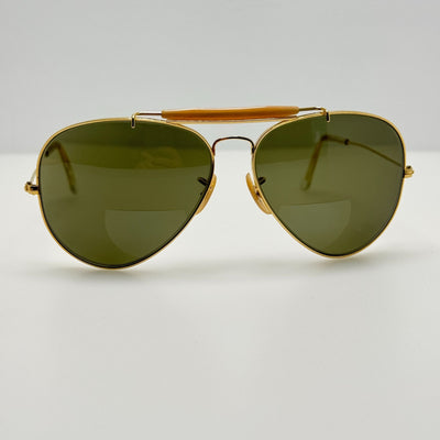 Ray Ban Bausch & Lomb Outdoorsman Eye Glasses Frames Aviator Gold 62-14