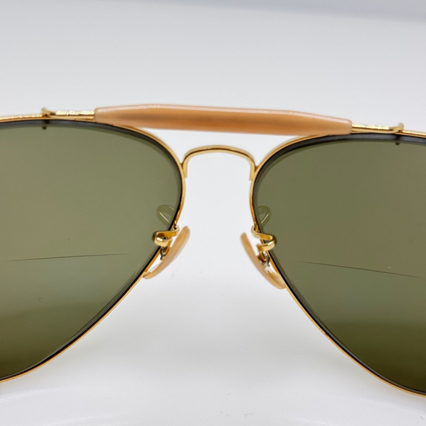 Ray Ban Bausch & Lomb Outdoorsman Eye Glasses Frames Aviator Gold 62-14